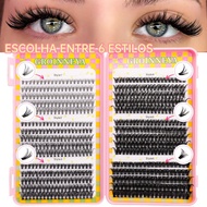 GROINNEYA  Lash Clusters Fluffy Cat Lashes 600 Pcs  Eyelash Extensions Eyelash Clusters DIY at Home