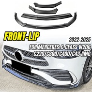 For Mercedes-Benz C-Class W206 2022-2025 Front Splitter Lip for C220/C300/C400/C43 AMG, Facelift Air