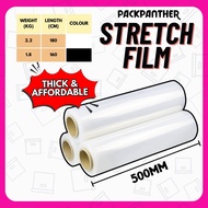 PACKPANTHER Stretch Film Wrapping Plastic Wrap Plastic Wrapping Packing Black Stretch Film