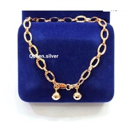AG1 925 SILVER CHAIN BRACELET WITH GOLD PLATED