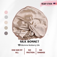 The Tiara Silk 100% Mulberry Silk Bonnet Silk Turban Double sided 19 momme Sleep Hat Confinement cap
