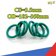 CS3.5mm OD102-350mm Green O-ring gasket sealing ring fluorine rubber, high temperature resistance, o