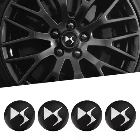 4Pcs Car Wheel Center Hub Cap Rim Cover Stickers For DS DS4S DS5 5LS DS3 DS4 DS6 DS7 DS9 WILD RUBIS