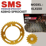 428HD SPROCKET SET SMS 428XER-132L ORING CHAIN  KAWASAKI KLX150 SPROCKET GOLD DID HTM SMS