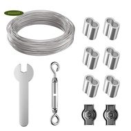 ⚡Wire Rope Climbing Aid Wire Rope 304 Stainless Steel Cable, 2Mm Turnbuckle  Hook Eye,Aluminum Sleev
