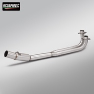 For AK550 KYMCO AK550 Front Pipe Motorcycle Exhaust Escape Moto Exhaust 51mm Stainless Steel Link Tu