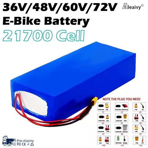 Aleaivy 36V 48V 60V 20Ah Battery 21700 high quality Lithium Battery Pack for Bike Scooter + Charger