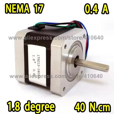 3D Printer or Robot Stepper Motor 17HS15-0404S L 39 mm Nema 17 with 1.8 deg 0.4 A 40 N.cm and bipola