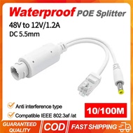 5PCS POE Spliter IEEE802.3af/at 48V to 12V Waterprrof With Video / Power Adapter Cable Supply Module