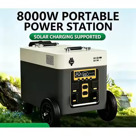 1000W-8000W Portable Power Station With Folding Portable Solar Panels for Outdoor Home Camping Emerg