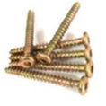 Gold countersunk hex head wood screw