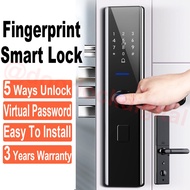 DLD Digital Lock 100PCS Fingerprint Door Lock Electronic Smart Door Lock Kunci Pintu Digital Keyless Door Lock Set 智能锁
