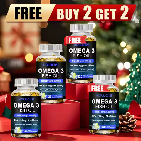 Buy 2 Get 2 Free! Omega 3 Fish Oil 3600mg Capsules, Support Complete Heart, Immunity & Energy Comple
