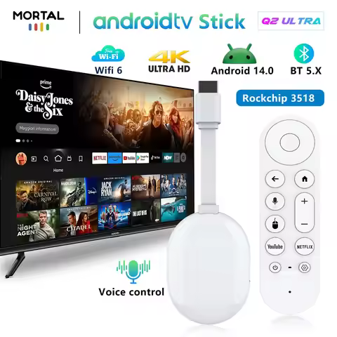 Andriod 14 TV stick Mortal Q2 ultra Home Theater Allwinner H313 WiFi6 2.4G5G Bluetooth Netflix 4K@60