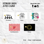Band 80s 90s - Sticker Skin Card - Vinyl ATM Debit, Credit, Emoney, Flazz, Access Card Band Sticker 