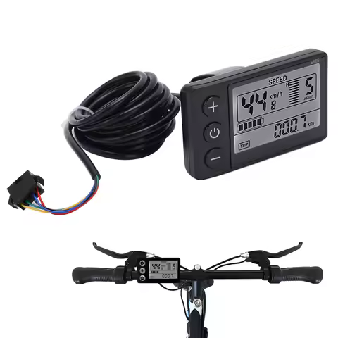 S866 Electric Bike LCD Display Electric Bicycle Display LCD Meter 24V 36V 48V Scooter Control Panel 