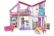 Barbie Doll House Playset, Malibu House with 25+ Themed Furniture & Accessories, 6 Rooms Including 2