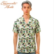 NWT 現貨 品牌 Emanate Meili 推出的大嘴鳥印花夏威夷短袖襯衫。該品牌專注於設計和生產高品質且具備獨特圖案的男士圖案恤衫。產品特色設計風格：這是一件滿版印花的短袖夏威夷襯衫，圖案結合了