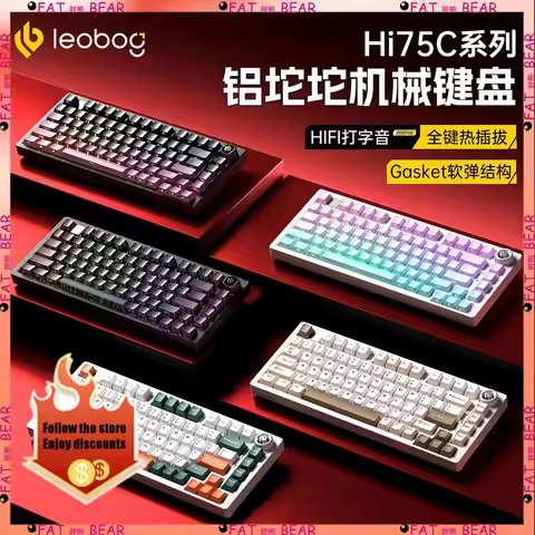 Leobog Hi75C Hi75 Hi75C Pro Aluminum Wireless Custom Mechanical Keyboard Kit Gaming Bluetooth 2.4G W
