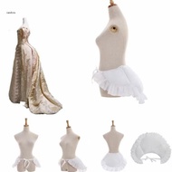✿ Victorian Rump Pad Cosplay White Petticoat Skirt Victorian LARP Cosplay Pannier Bumroll Dress Accessory