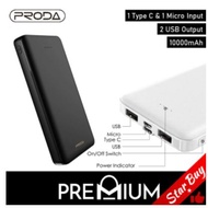PRODA Hujon 10000mAh Dual USB Power Bank 10000 mAh PowerBank Portable Charger Charging Battery PD-P39 Compatible with Xiaomi Samsung iPhone Huawei [SG SELLER]