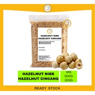PREMIUM HAZELNUT NIBS / KACANG HAZELNUT CINCANG / HAZELNUTS /1KG 500G 100G - HOME BAKER Hazelnut Nut