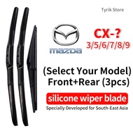Mazda CX3 CX30 CX5 CX60 CX7 CX8 CX9 CX-3 CX-30 CX-5 CX-60 CX-7 CX-8 CX-9 Wiper Blade Set (Front Rear