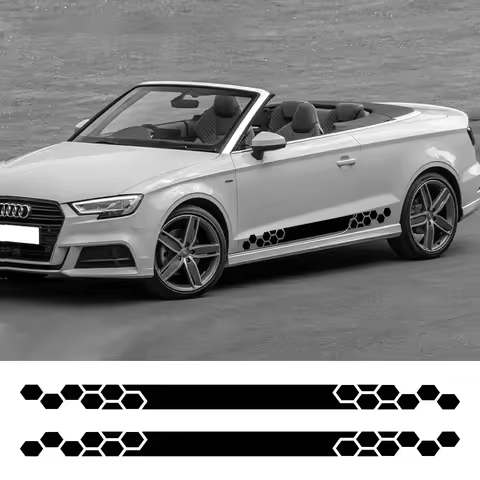 Car Side Door Sticker Racing Stripes Decal Accessories For Audi A3 8V 8P 8Y 8L Sedan S3 TFSI Sportba