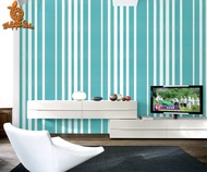 Wallpaper Dinding 45CMX9M Wallpaper Stiker Dinding Motif Salur Wallsticker Dinding Kamar Tidur