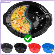 /LO/ Easy to Clean Slow Cooker Liner Silicone Liner for Slow Cooker Silicone Slow Cooker Liner Divider for 6-8qt Leakproof Reusable High Temp Resistant Dishwasher Safe Kitchen