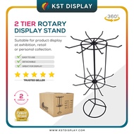 Metal Rotating Rack Display Stand 2 Layers Countertop Wire Rack Display/Perfume Rack /Rak Pewangi /E
