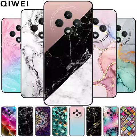 For OPPO Reno 12F 5G Case Fashion Marble Silicone Soft TPU Phone Cover for OPPO Reno12 F / Reno12 FS
