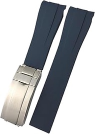 20mm 21mm Curved End Rubber Watchband Suitable for Rolex Submariner GMT Daytona Deep Sea Dweller Exp