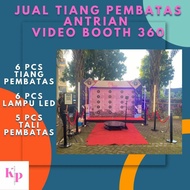 paket tiang antrian video booth 360 spinner