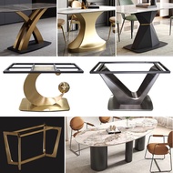 [PRE-ORDER][Factory Direct YEW] Light Luxury metal leg stand frame legs base for long rectangle round dining table coffee table for marble sintered stone wood table top 铁艺桌脚支架 (ETA: 1mth)