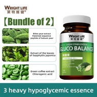 ※【2 Bottle】WRIGHT LIFE Bitter Melon 500mg Bitter Gourd Extract Supplement Plant-Insulin For Lowers B