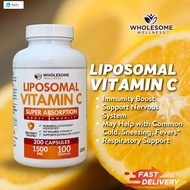 High Absorption Liposomal Vitamin C 1500mg 200 Capsules | Immune System Booster