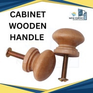 N.E.B || Wooden Single Hole Round Knobs Cupboard Pulls Drawer Knobs Kitchen Cabinet Handles
