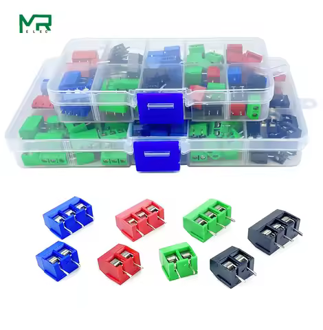 68/135/pcs / box KF301- 2P/3p screw 5.0mm terminal block 2 Pin 3 Pin Spliceable pcb terminal block C