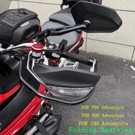 For 790 Adventure R 790 ADV S 790ADV 890 ADVENTURE 390 Motorcycle Rearview Mirror  Foldable Side Rea