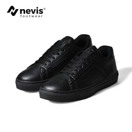 NEVIS Sepatu Casual Sneakers Pria Wanita Orlando Shoes Snekers Full Black Hitam Polos 37-44