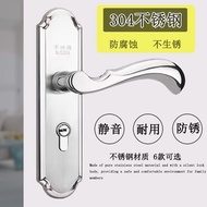 Full Set Lock Thickened Stainless Steel Door Lock Household Wooden Door Lock Three-Piece Set Univers
