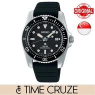 [Time Cruze] Seiko SNE573 Prospex Solar Diver's 200M Compact Scuba Black Silicone Strap Men Watch SNE573P1 SNE573P