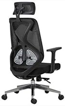office chair gaming chair computer chair Comfortable Office Chair Back Ergonomic Chair Swivel Office Chair with Head Support Adjustable Arms (Color : Black) hopeful