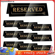 Double-Sided,Waterproof Acrylic Table Tent-6x2x1.6- 10PCS Reserved Table Signs for Seating