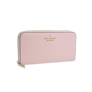 [Kate Spade] Wallet Women Long Wallet Outlet Zipper WLR00130 Leather katespade (CHALK PINK/Pink)