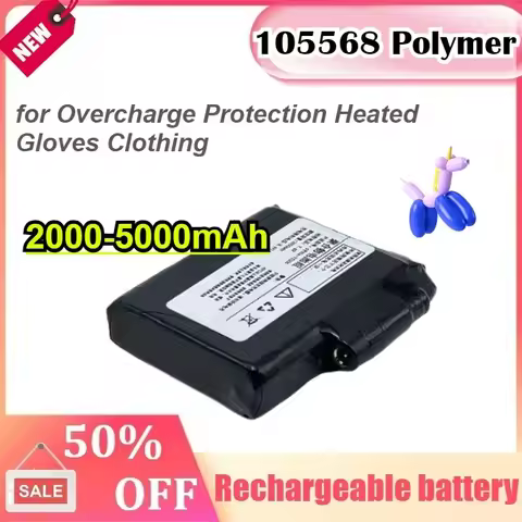 7.4V 5000mAh 18650 654060 755060 105565 Rechargeable Polymer Lithium Battery for Overcharge Protecti