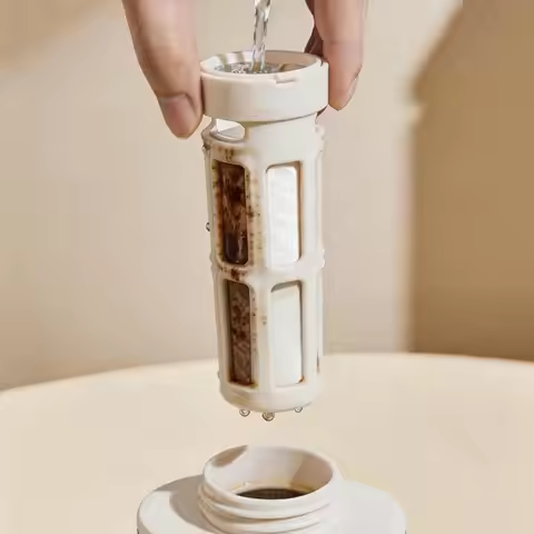 300 ML Pocket Cold Brew Coffee Maker with Filter Sealed Lid Cold Brew Coffee Pot Plastic Fine Mesh C
