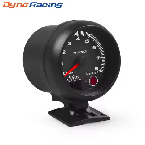 Tachometer 3 3/4" Black color 0-8000 rpm gauge with inter shift light Blue Led Car meter Racing mete