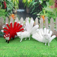 Nine-Tailed Fox Figurine Simulation Plush Toy Model Fox Nine-Tailed Fox Fairy Worship True Body Doll